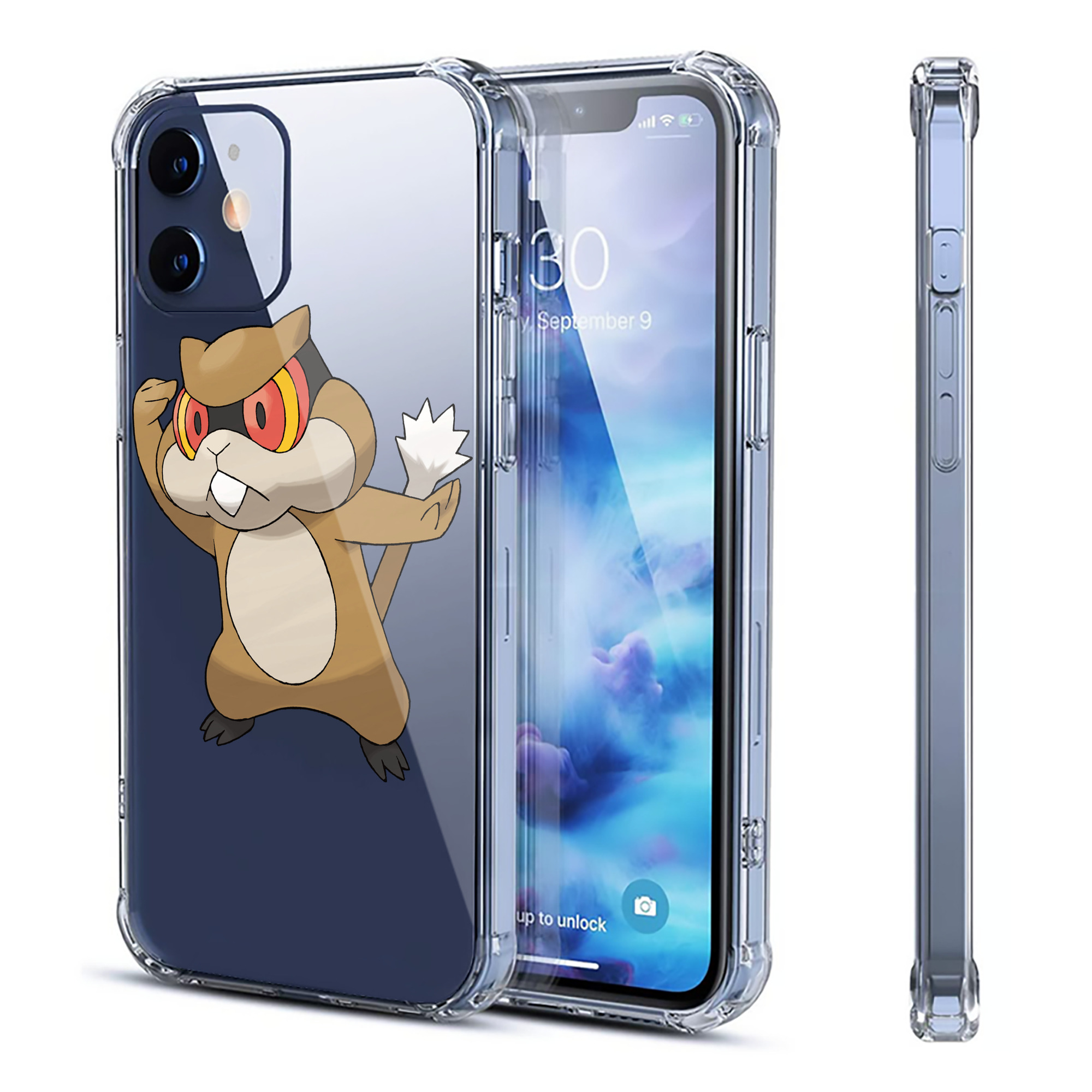 （画像用） ポケットモンスター Pokémon 【iPhone 12シリーズ対応】透明スマホケース（クリアソフトケース）